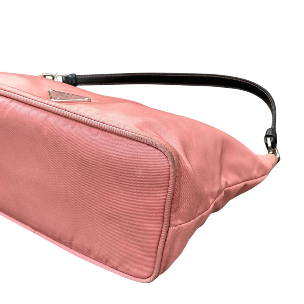 Vintage Prada Tessuto Sirio Baby Pink Nylon Shoulder Boat Bag - Picture 7 of 11